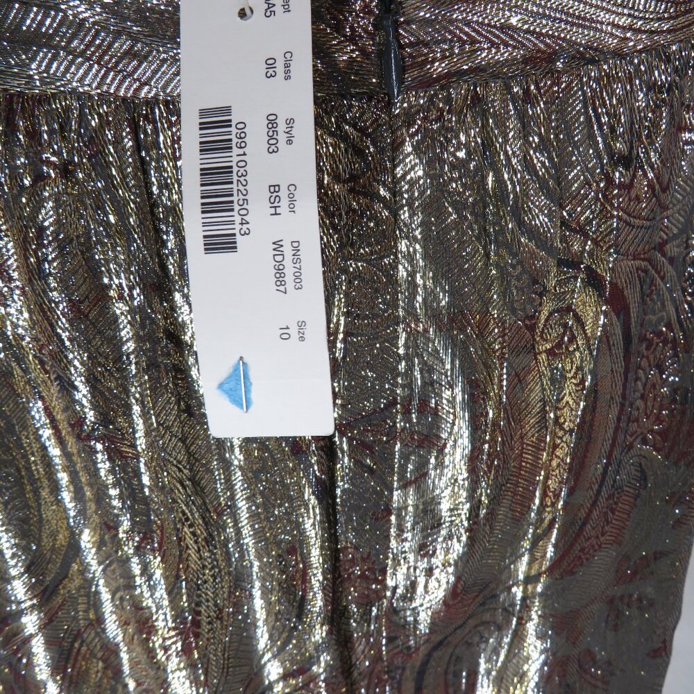 J.Crew Collection Silk-Blend Metallic Jacquard Mini Skirt | Size 10 NWT - Picture 2 of 8